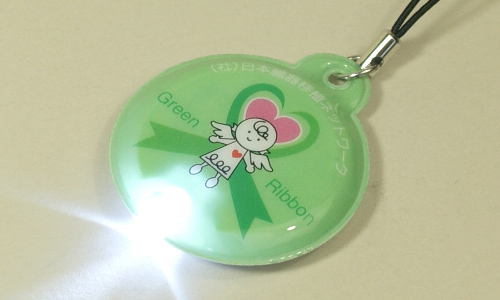 天使のledミニライトキーホルダー 携帯ストラップ オリジナルマスコットキャラクターの製作実例