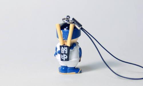 「同心くん」のキャラクターマスコット後ろ姿